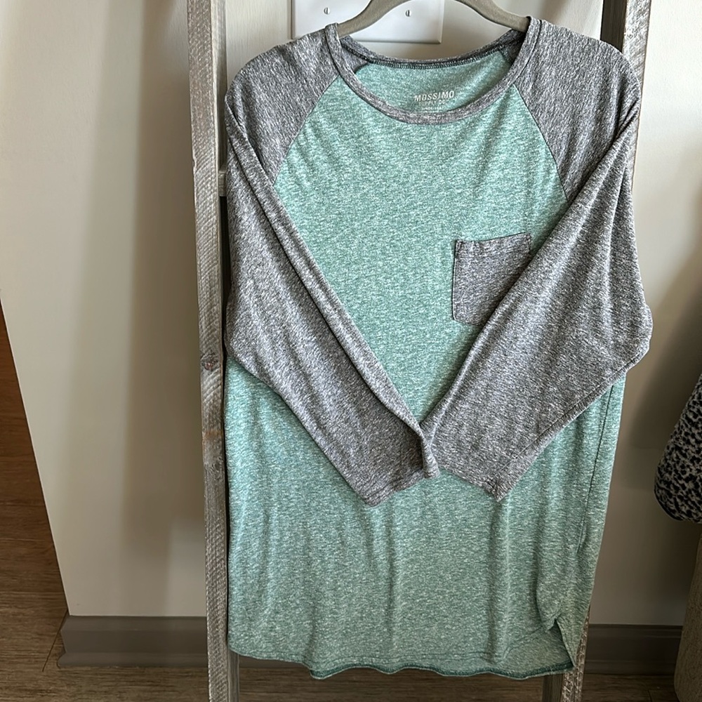 Green and Grey Henley